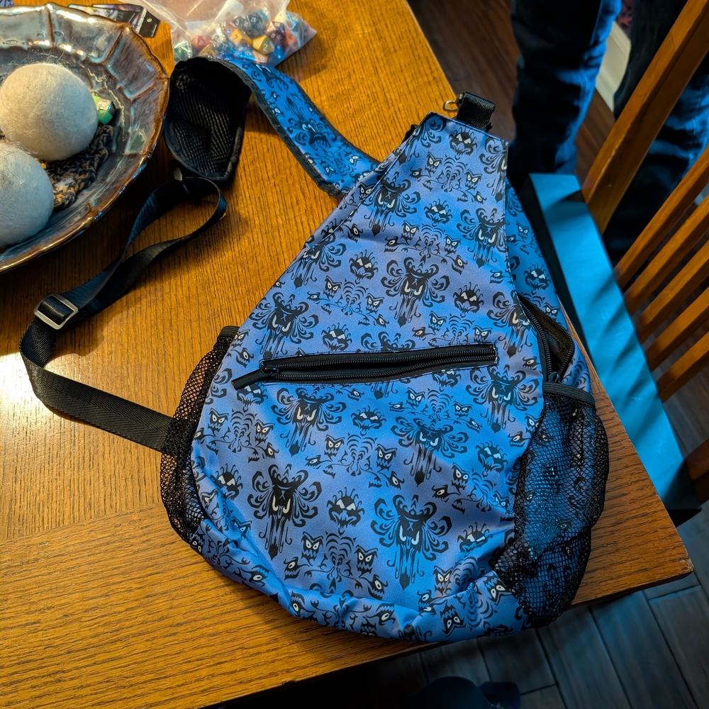 Haunted Mansion Patterned Sling Bag